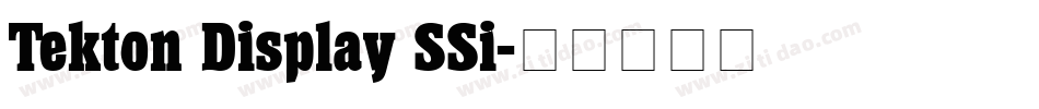 Tekton Display SSi字体转换